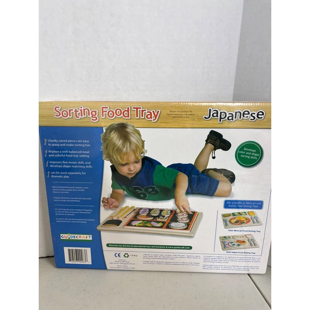 Guidecraft Japanese Food Tray & Learning Journey Lift & Learn‎ Dinos Puzzles New